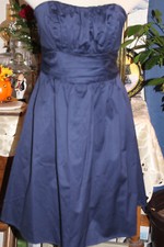 Davids Bridal  Marnie Blue cotton bridesmaids wedding cocktail dress 6