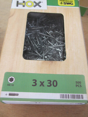 Holzbauschraube 3x30mm + 1 Bit / 500Stück / Seko / verzinkt / ...  ContPal2