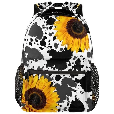 Sports Backpack for Boys, 18 Inch Basketball Print Travel Backpack Sunflower