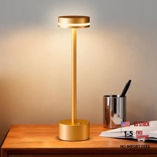 Gold Modern Cordless Table Lamp - Aluminum Touch - Gold - 1 Pack