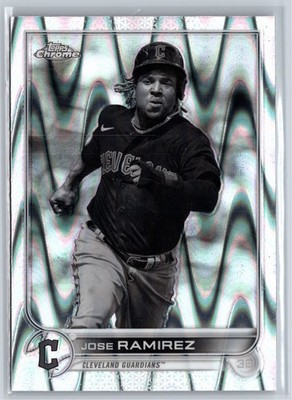 2022 Topps Chrome Sonic #151 Jose Ramirez Black & White RayWave