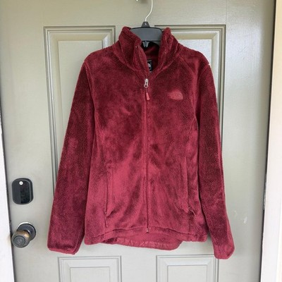The North Face Osito Full Zip Fleece Jacket Burgundy Maroon Women s Size Small
