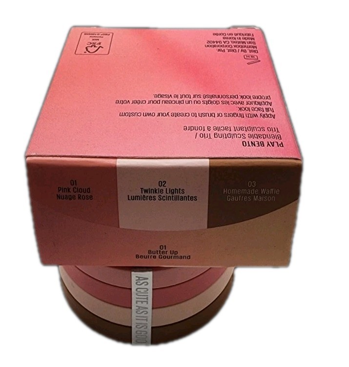 Kaja Play Bento Blendable Sculpting Trio Blush Highlighter Bronzer Set 01 New