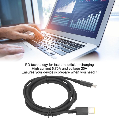 135W typ C do kwadratowej końcówki kabel ładujący 6ft USB C do wąskiej końcówki laptop ładowanie fy - Zdjęcie 11 z 22
