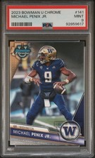 2023 BOWMAN UNIVERSITY CHROME #141 MICHAEL PENIX JR. PSA 9