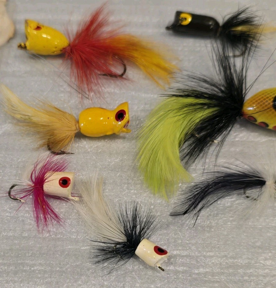 Lot De Poppers Vintage Pour Pêche à La Mouche - Lot #10262 - État D'usage