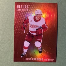 Upper Deck Allure Color Flow 2025-26 Lucas Raymond #CF-15 Red-Orange Red Wings