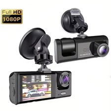 HD 1080P Triple Camera Dash Cam DVR Recorder with Night Vision  Loop Recording