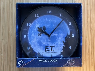 E.T. The Extra Terrestrial Round 10'' Analog Wanduhr Moon Bike Scene E.T.