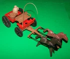 Vintage Playmobil Western 3587 Buckboard Wagon Horse Carriage Incomplete
