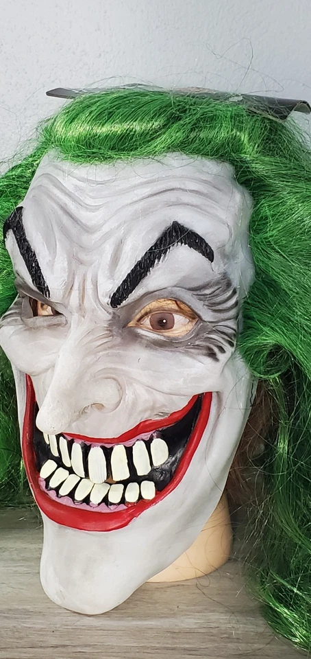 The Joker Halloween Scare Prank Mask & Wig Costume Accessory Mens Adult - Image 4 of 4