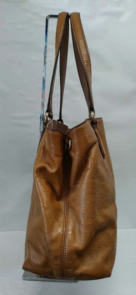GUCCI Soho Tote Bag Brown Patent Leather Fringe Charm Authentic Vintage thumbnail 9