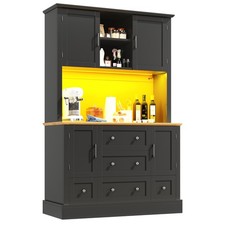 TALL FLOOR STORAGE CABINET WITH DRAWERS & DOORS KITCHEN SNACK PANTRY CABINET