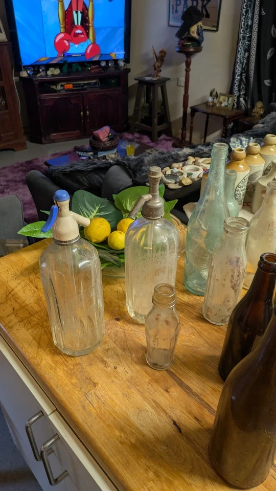 Antique Vintage 3x Clay Ginger Beer Bottles  G Hall and sons Norwood SA  - image 4 of 4