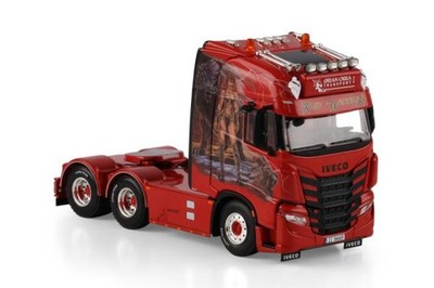 WSI 1/50 IVECO STRATOR RED トレーラーヘッド 1:50 WSI IVECO S-WAY AS 6X4 IVECO Truck Model ORJAN ORRA 01-4883