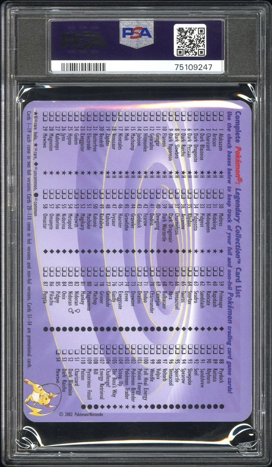 Tarjeta Pokémon Jumbo PSA 5 EX Dark Blastoise #S2 Legendary Collection Box Topper Foto 2 de 2