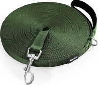 Hundeleine Nylon 20M GrüN Mit Handschlaufe D-Karabiner Trainingsleine FüR Hunde