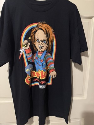 Official Chucky Wanna Play Play Partners Toys Black T Shirt Size Large - XL