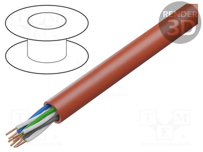 YnTKSY 3x2x1mm Isolation: PVC Leitungen: steuernd Farbe: rot