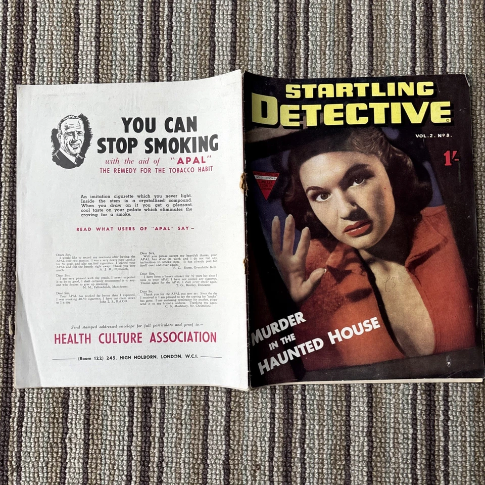 Startling Detective Vol 2 Number 8 Good Condition Foto 4 de 4