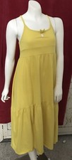 GIRL'S VINTAGE CHAPS YELLOW SLEEVELESS MAXI SUNDRESS L 12/14