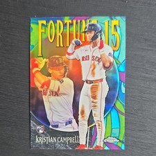 Topps 2025 Chrome Update Kristian Campbell #F15-23 Red Sox Rookie Card