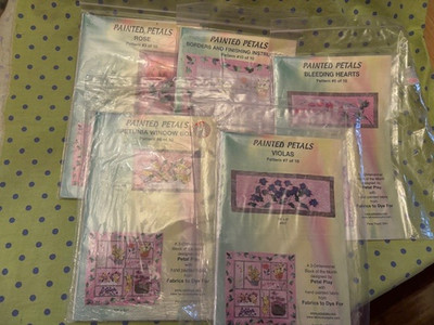 Painted Petals FIVE Quilt Block Pattern 3D Block #3,10,7,5,6 Patterns All New