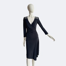 Emilio Pucci Women s Embellished Shoulder Ruched Wrap Midi Dress IT 40 Italy