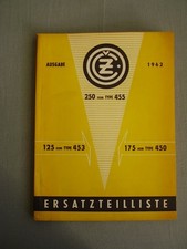 Motokov Motorrad Z 250 175 125 ccm Ersatzteilliste 1962 Praha Tschechoslowakei