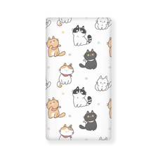 Cat Flower Fitted Crib Cartoon Cats Baby Crib Fit Standard Crib and Mattress,...