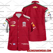 Robert Shwartzman IndyCar Racing 2025 Uniform Apparel Clothes Hawaiian Polo Shir