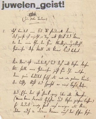 WILHELM HAUFF - handgeschriebenes Gedicht - Glückwunsch zum Geburtstag - um 1820 - Bild 1 von 2