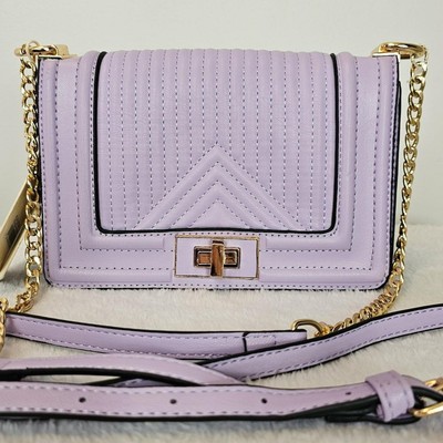 Kayla & Ava NWT Lilac Purple Gold chain NWT Crossbody Small Vegan Leather Purse