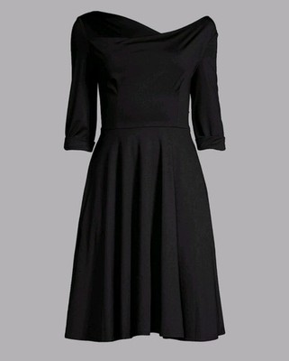 NEW Black Halo Jackie O Full Swing Black Dress Women s Size 2 $298 Retail USA