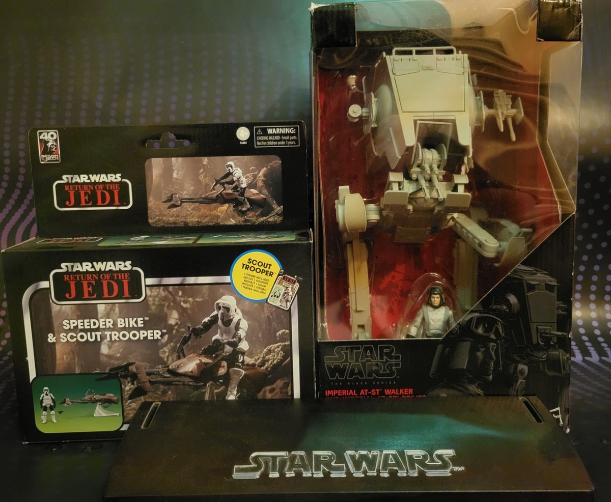 Hasbro Star Wars, AT-ST, Scout Walker, Speeder Bike, Biker Scout 