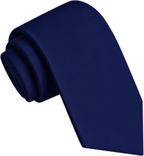 3.15"  8cm  Mens Solid Satin Tie Pure Color Necktie  Gift Box