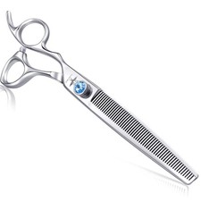 PURPLEBIRD 7.5 Inch Left Handed Straight Dog Grooming Scissors Professional P...