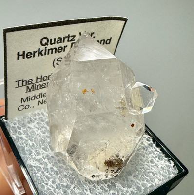 Herkimer Diamond w/ Rainbows, Sharp Double Terminations, Minor Hydrocarbon