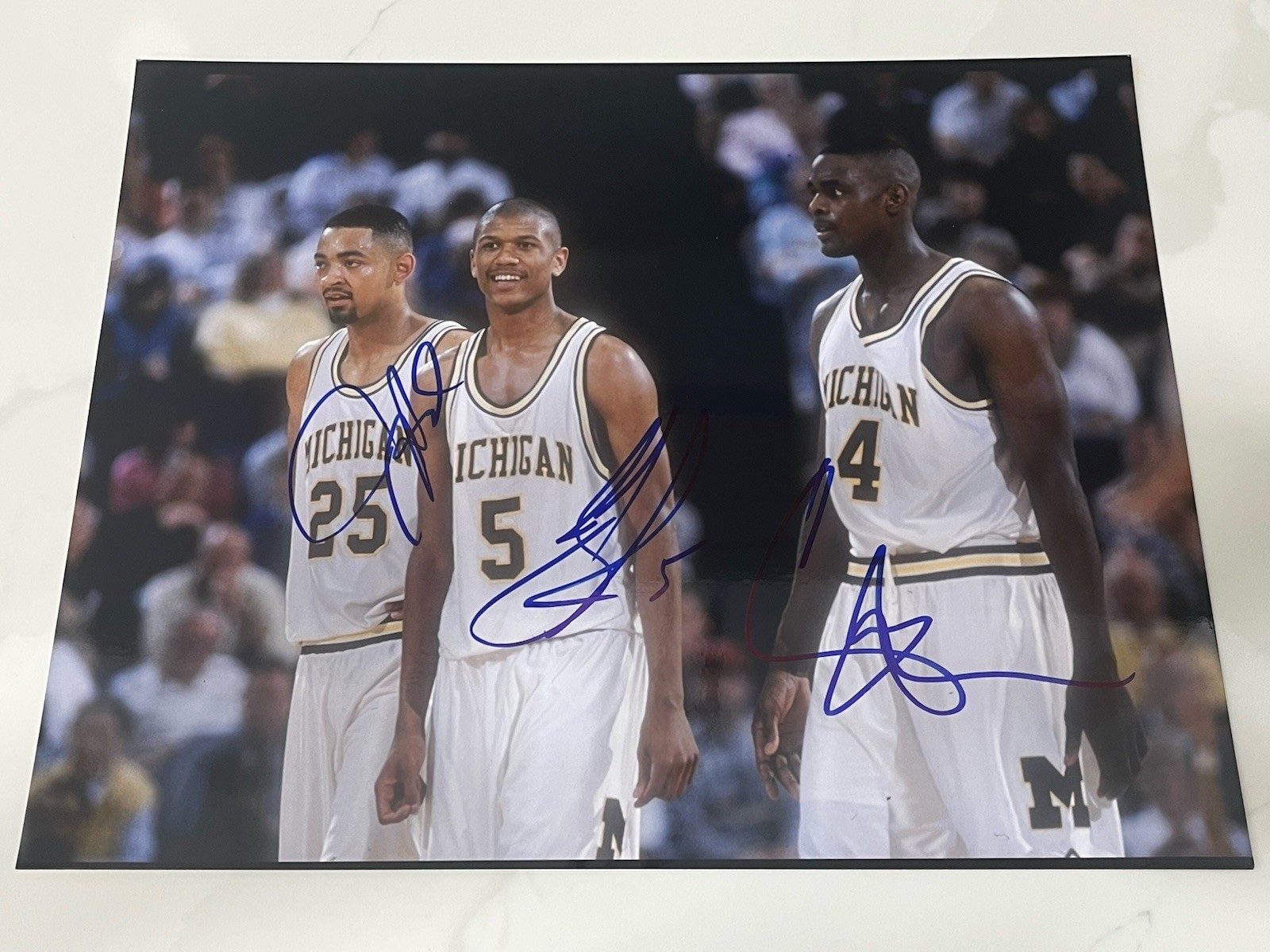 Chris Webber Autographed Signed Michigan Wolverines ROSE HOWARD FAB 5 11x14 PHOTO BECKETT 