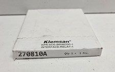 NEW IN BOX KLEMSAN 6A 1NO/1NC 24V COIL INTERFACE RELAY KPR-SCE-24VACDC-1