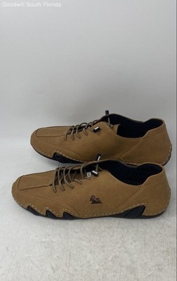 Wiecel Womens Brown Leather Lace-Up Low Top Sneaker Shoes Size EUR 44