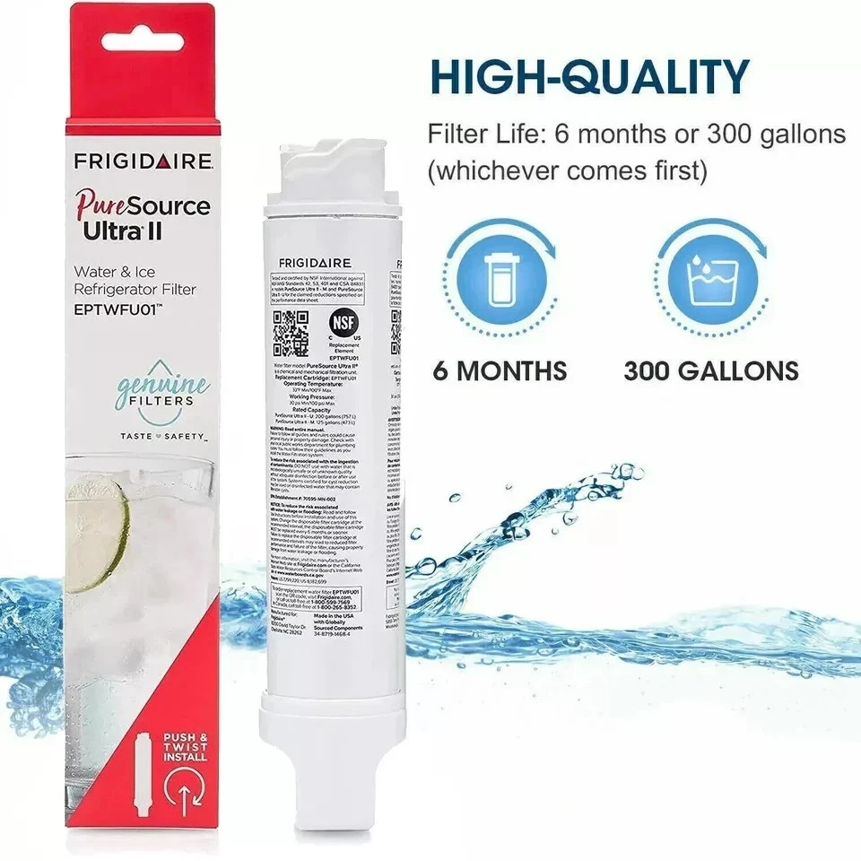 PACK 4 NUEVO Filtro de agua para refrigerador Frigidaire EPTWFU01 Pure Source Ultra II Foto 3 de 3