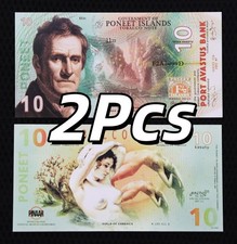 Poneet Islands 2pcs, 10, Tobacco Note, 2020 POLYMER Girls of Essence, UNC