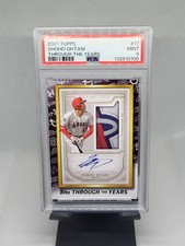 2021 Topps Shohei Ohtani Through the Years Patch Autograph PSA 9 TTY-17 Angels