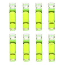 8 Pieces Mini Cylindrical Level Small Horizontal Bubble Levels 9.5x40mm Bubbl...