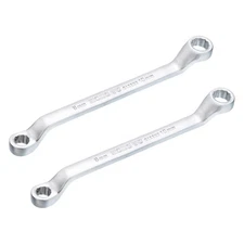 2pcs Offset Double Box End Wrench 8mmx10mm Metric 12 Point Chrome Plated