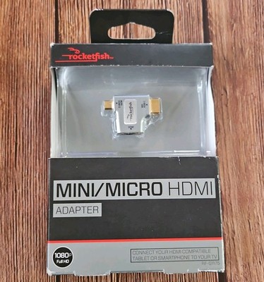 Brand New Rocketfish  - HDMI-to-Micro-/Mini-HDMI Adapter - Silver/Gold