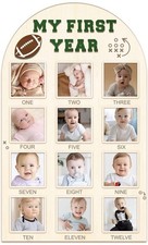My First Year Photo Board - Baby'S First Year Photo Frame 12 Months Milestone