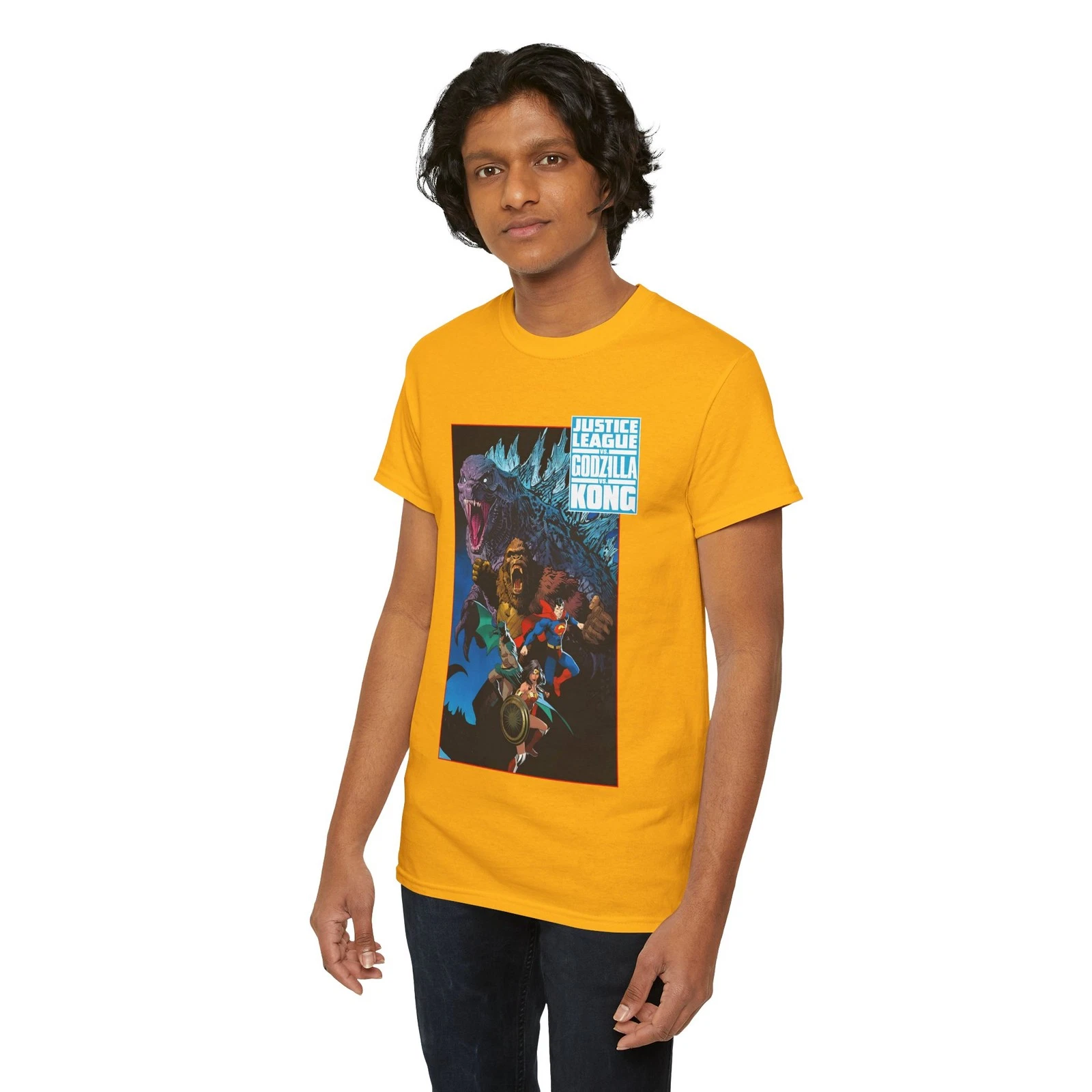 Justice League Vs god zilla Vs Kong T-Shirt - Dan Mora Art - Superman - DC Comics