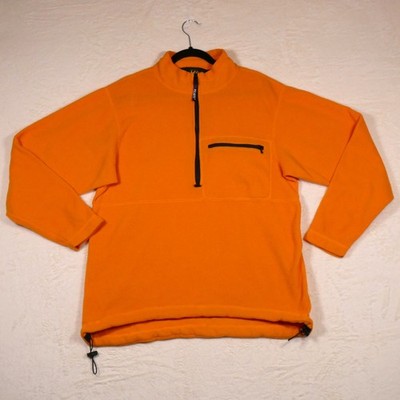 Vintage 90s REI ''Thaw'' Polartec Fleece Pullover Half Zip Orange Size L HiVis